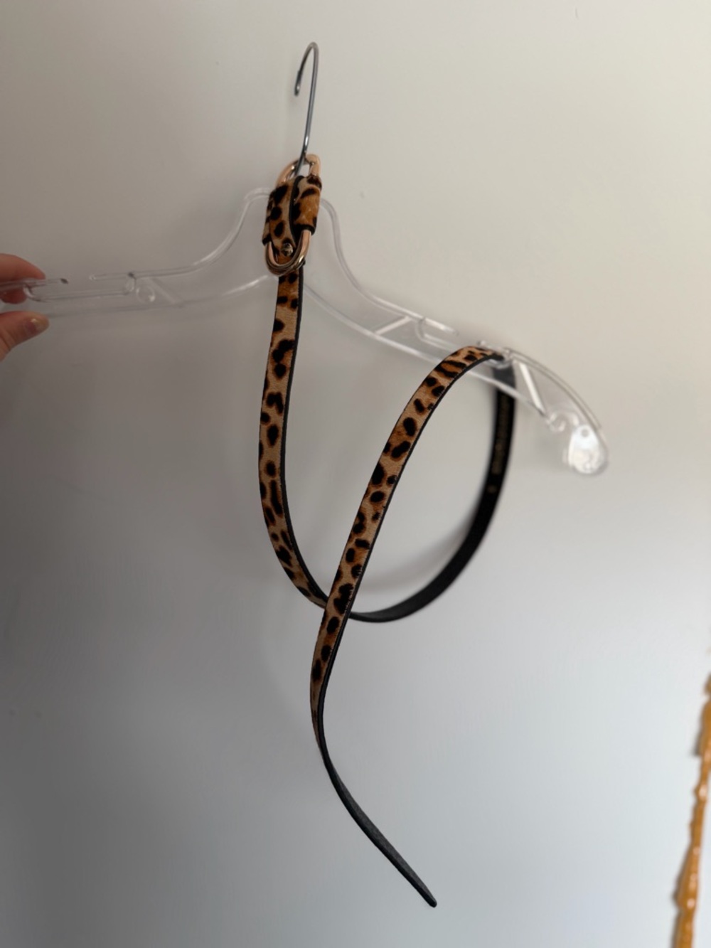 Anthropologie Leopard Print Skinny Women's Belt - Tan/Brown/Black NWOT